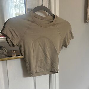 lululemon athletica Short Sleeve Crop Top - Taupe